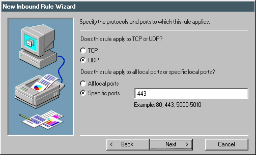 New Inbound Rule Wizard